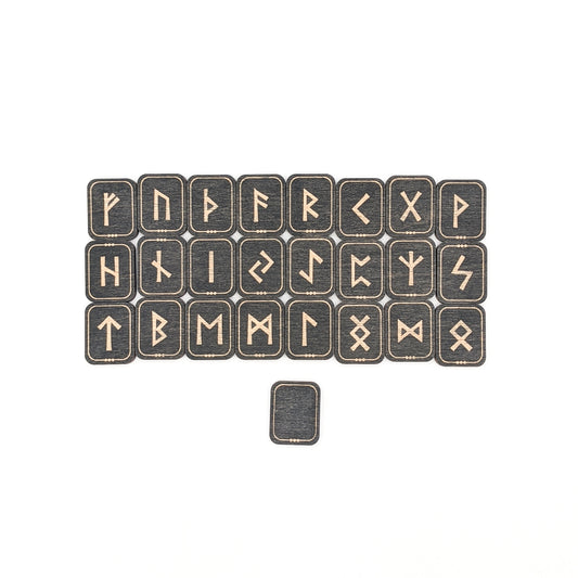 Elder Futhark Runes in Coal