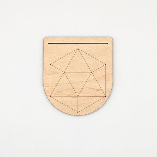 Icosahedron Crystal Grid + Card Stand