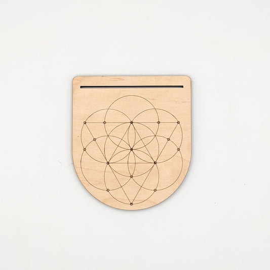 Seed of Life Crystal Grid + Card Stand
